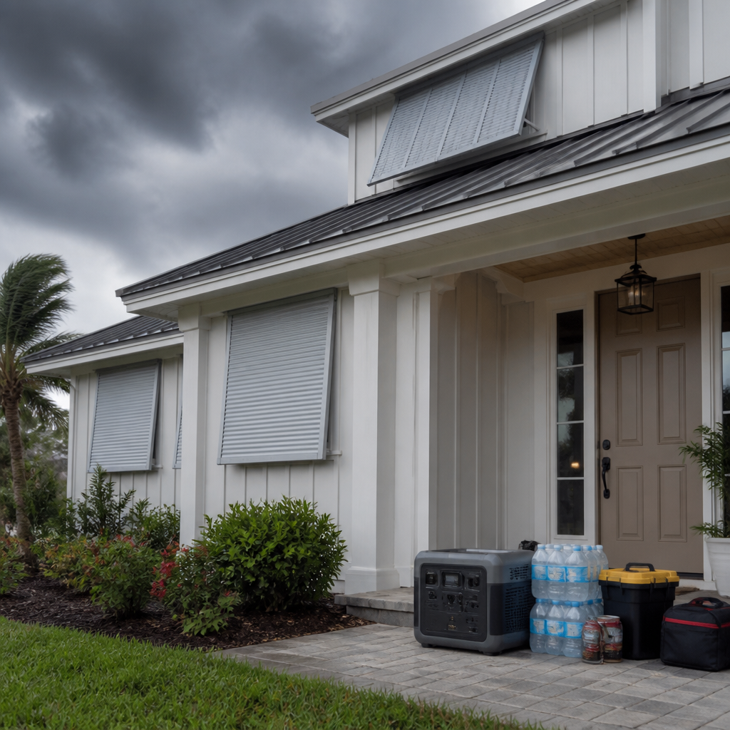 Portable power station staged for hurricane preparedness
